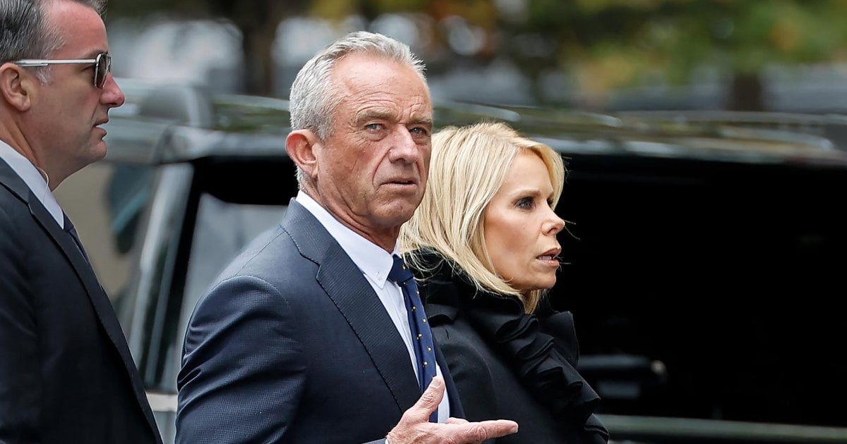 Cheryl Hines Holds Hands With Husband RFK Jr. at His Mother's Funeral