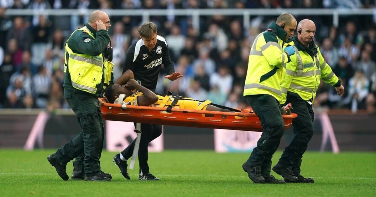 Danny Welbeck given oxygen and taken off on stretcher in Brighton scare vs Newcastle