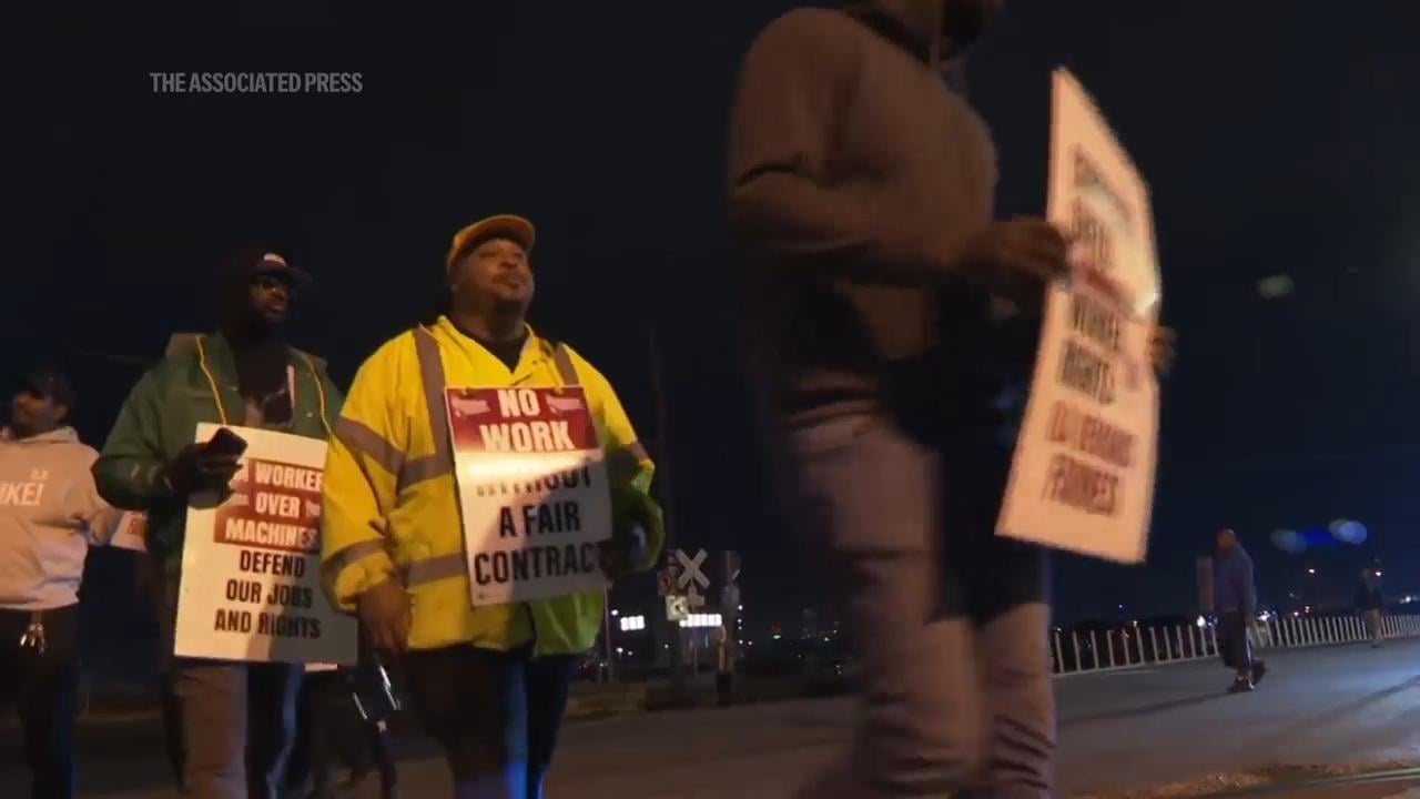 Dockworkers go on a strike that could reignite inflation and cause shortages in the holiday season