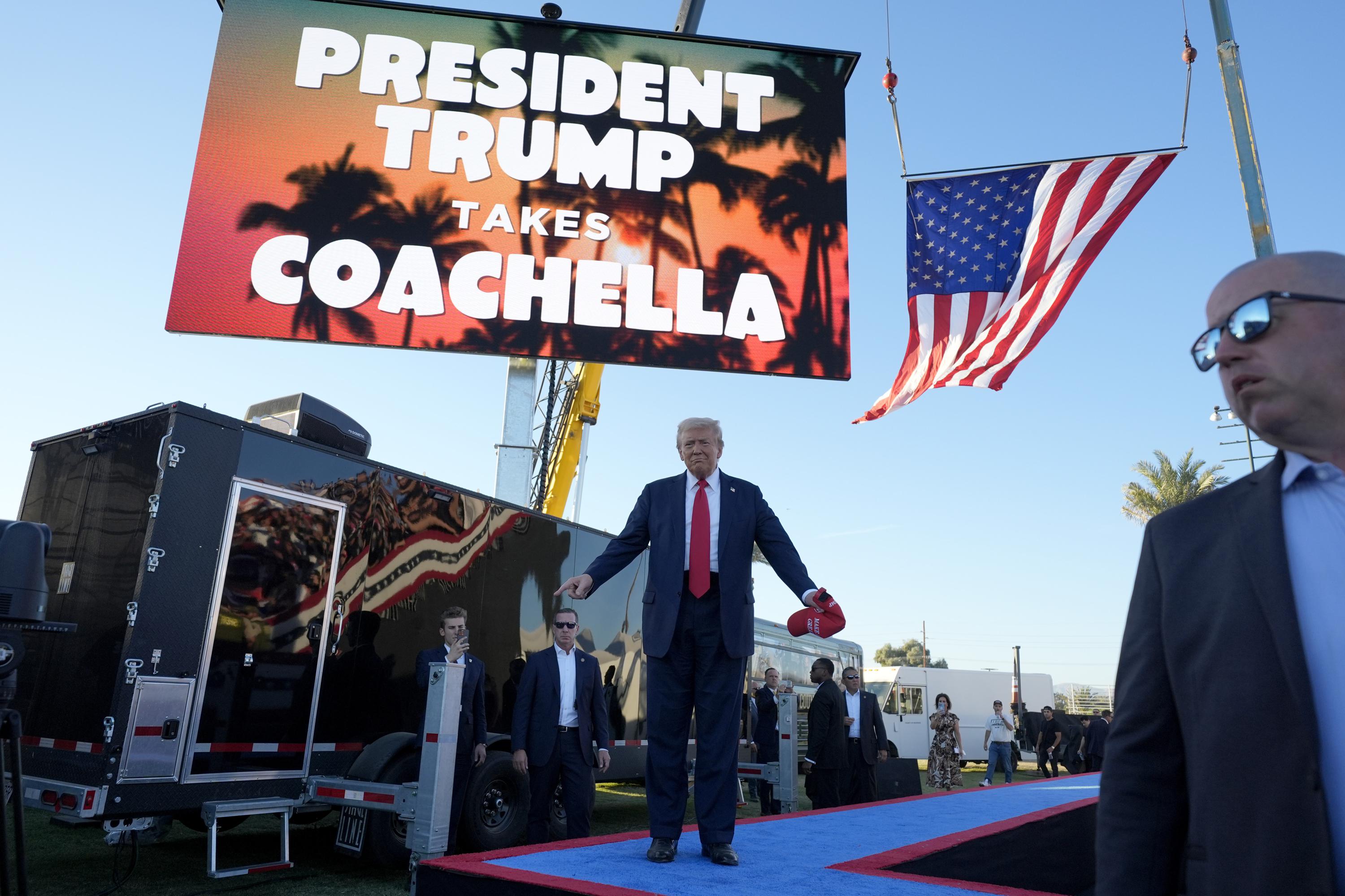 Donald Trump holds a rally in California, a state he's almost certain to lose