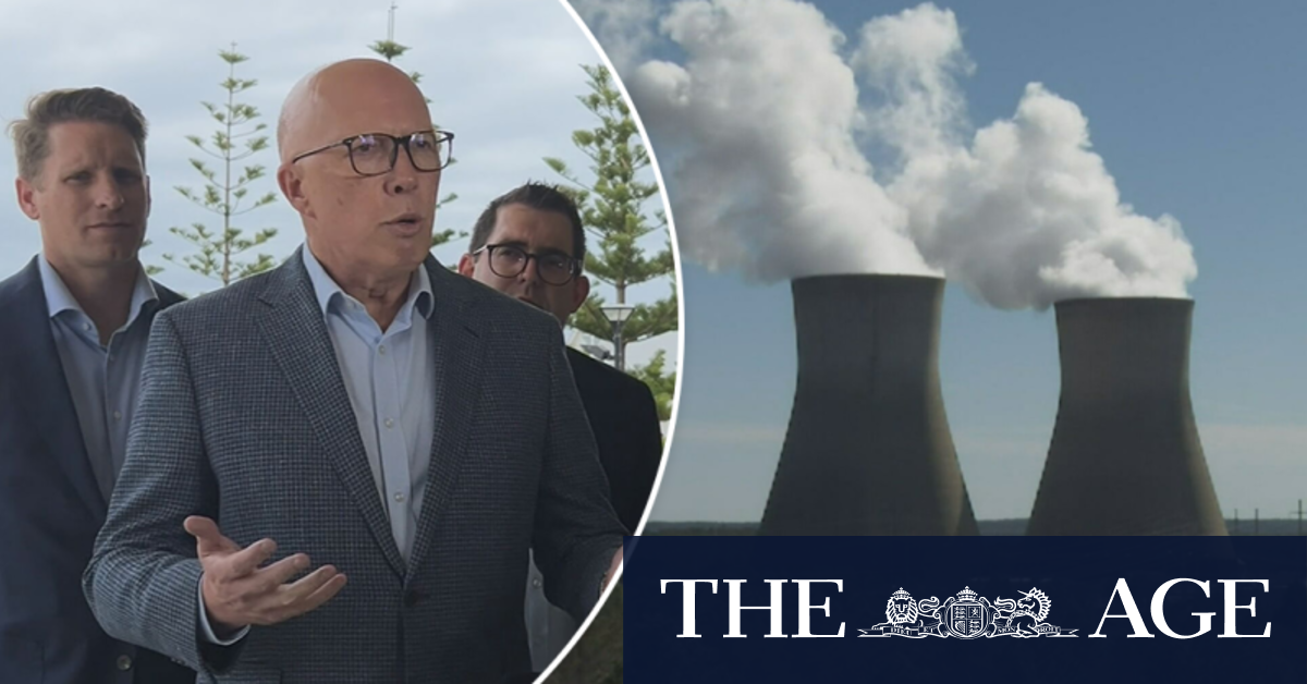 Dutton met with angry protesters at the site of proposed nuclear plant