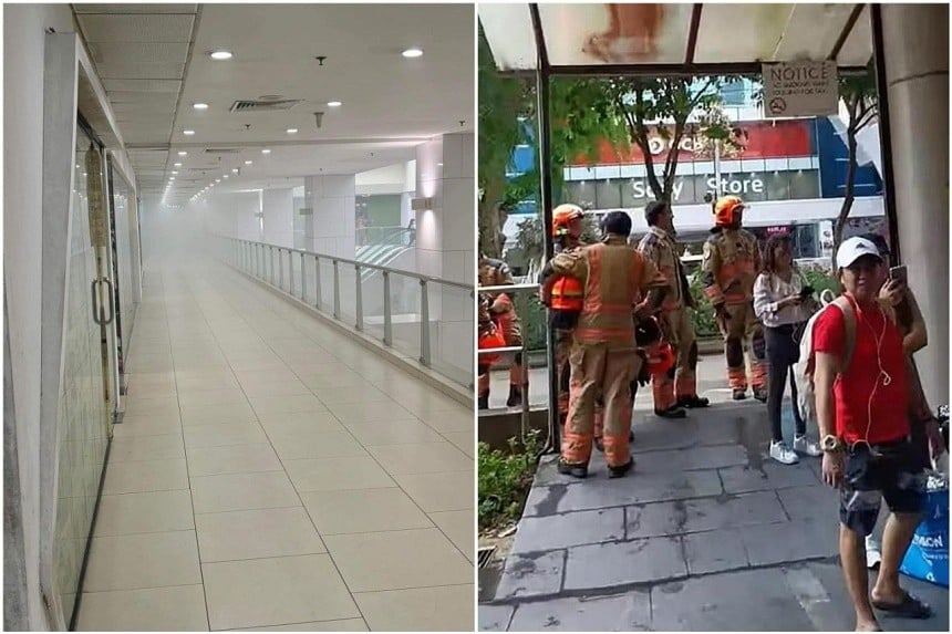 Fire breaks out in Lucky Plaza: 2 taken to hospital, 20 evacuated