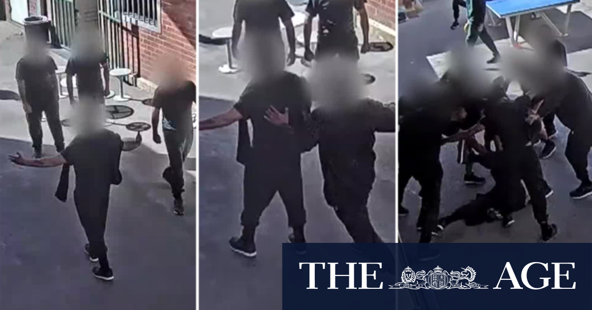 Footage captures officers breaking up prison brawl