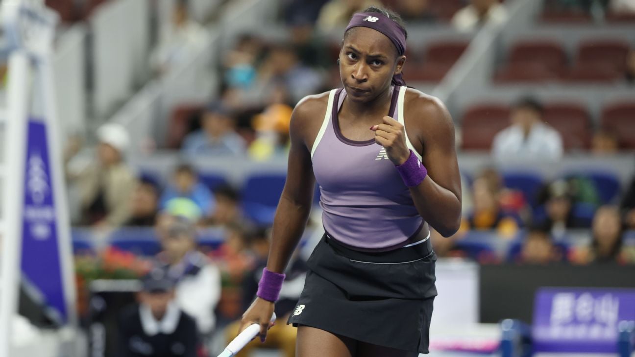 Gauff builds momentum in Wuhan; Pegula falls