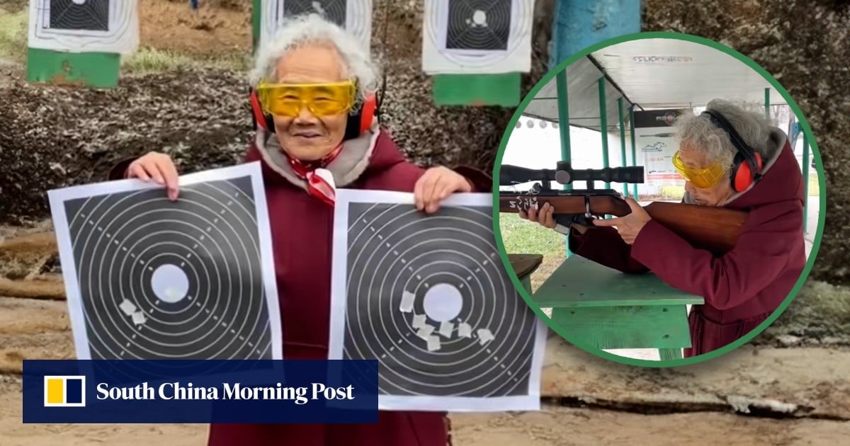 Half-blind ex-soldier China grandma, 92, amazes many with high scores at shooting range