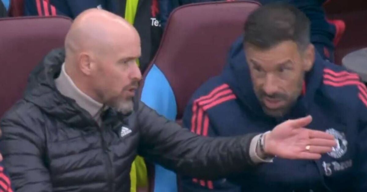 Heated exchange with Erik ten Hag and Ruud van Nistelrooy caught on camera at Villa Park