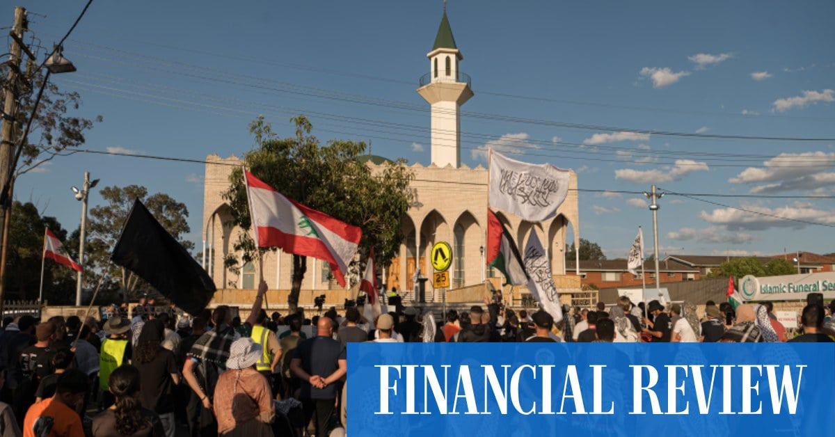 Hezbollah praises pro-Palestine marches in Melbourne and Sydney as protesters gather for anti-Israel rallies at Sydney Town Hall and in Melbourne