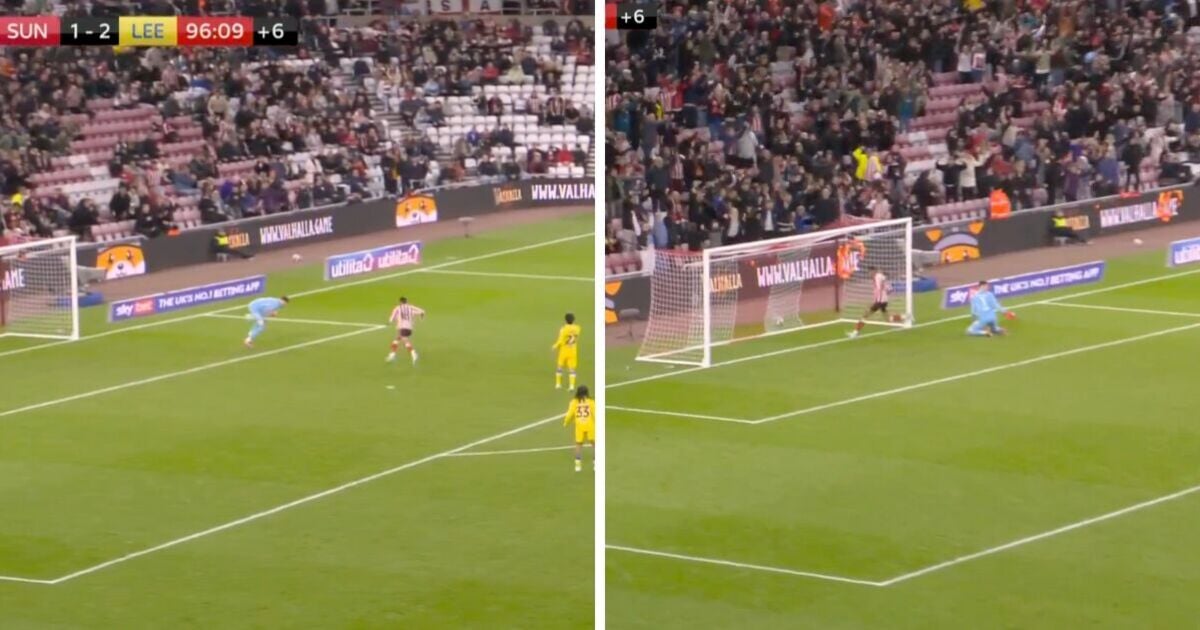 Ilian Meslier makes 97th-minute Leeds howler as goalkeeper completely misses the ball