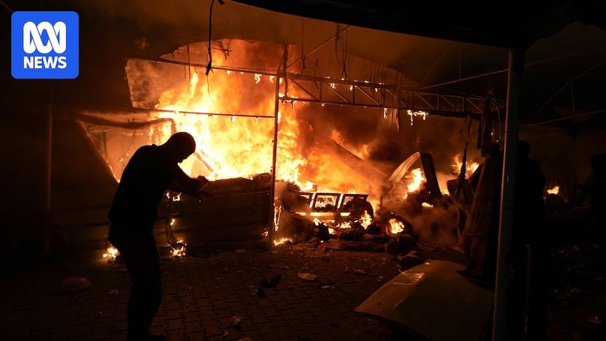 Israeli air strike on Al-Aqsa hospital in Gaza kills four and injures 40 in tent inferno