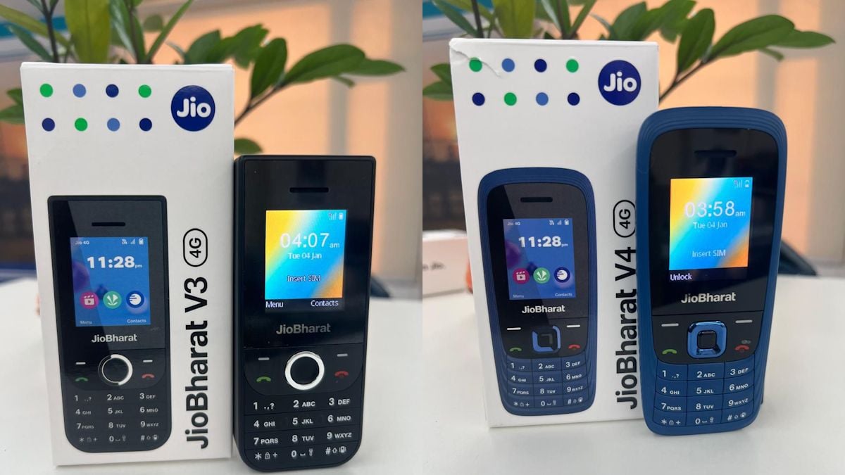 JioBharat V3 and V4 4G Feature Phones With JioPay Integration Launched in India: Price, Features