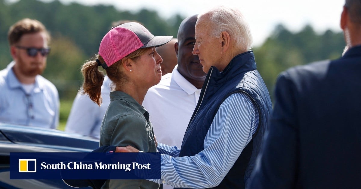 Joe Biden and Kamala Harris visit areas devastated by Hurricane Helene