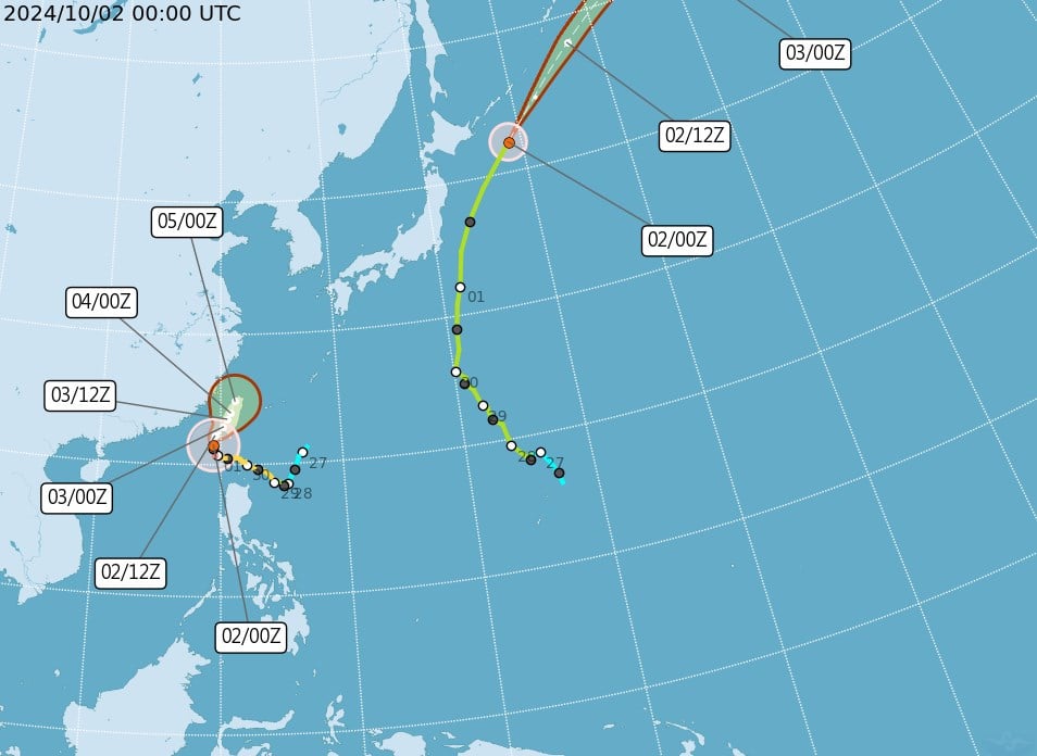 Land warning for Typhoon Krathon expanded up to Miaoli