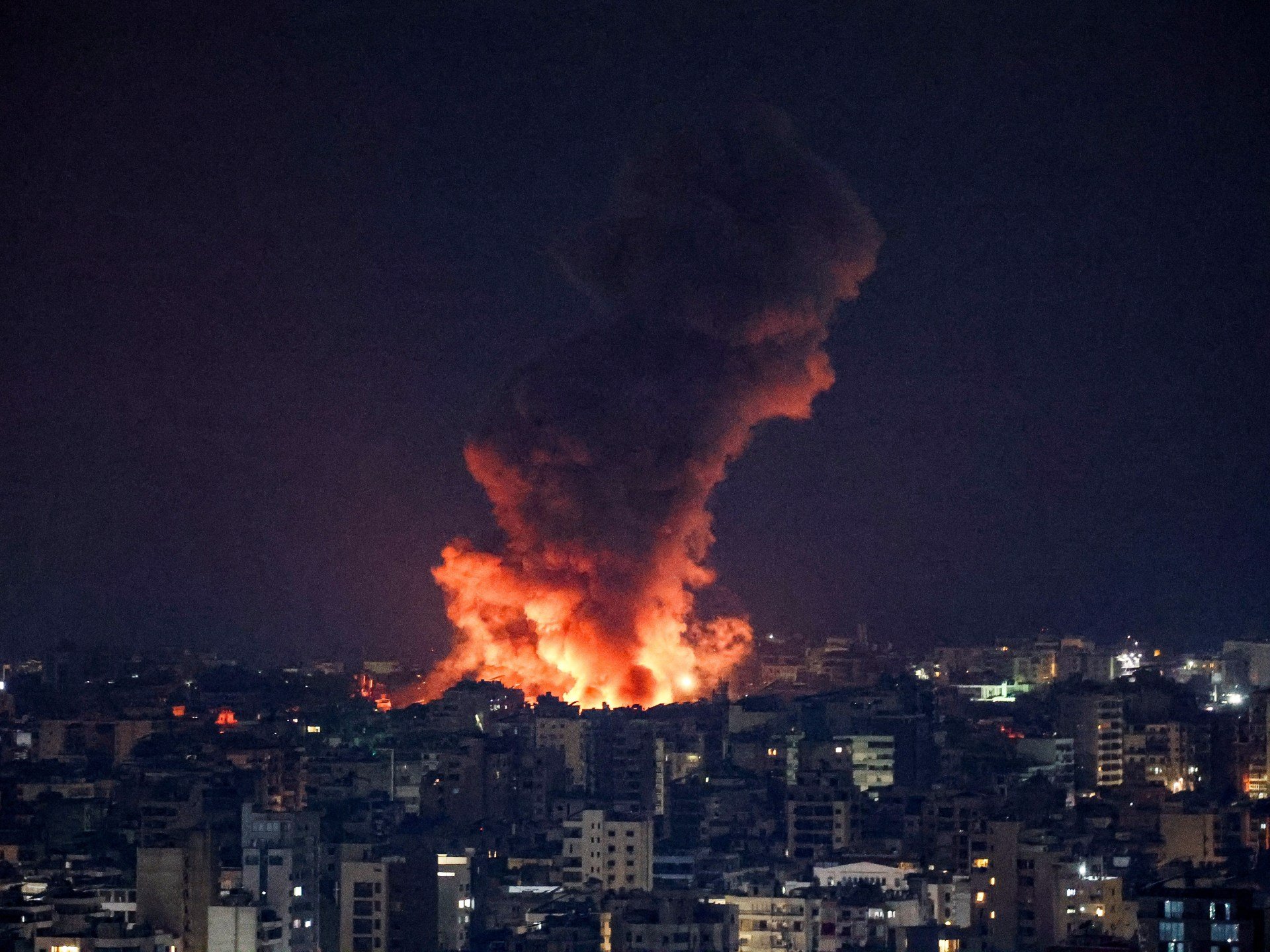 Live: Israel bombs Beirut as protesters across globe urge end to Gaza war