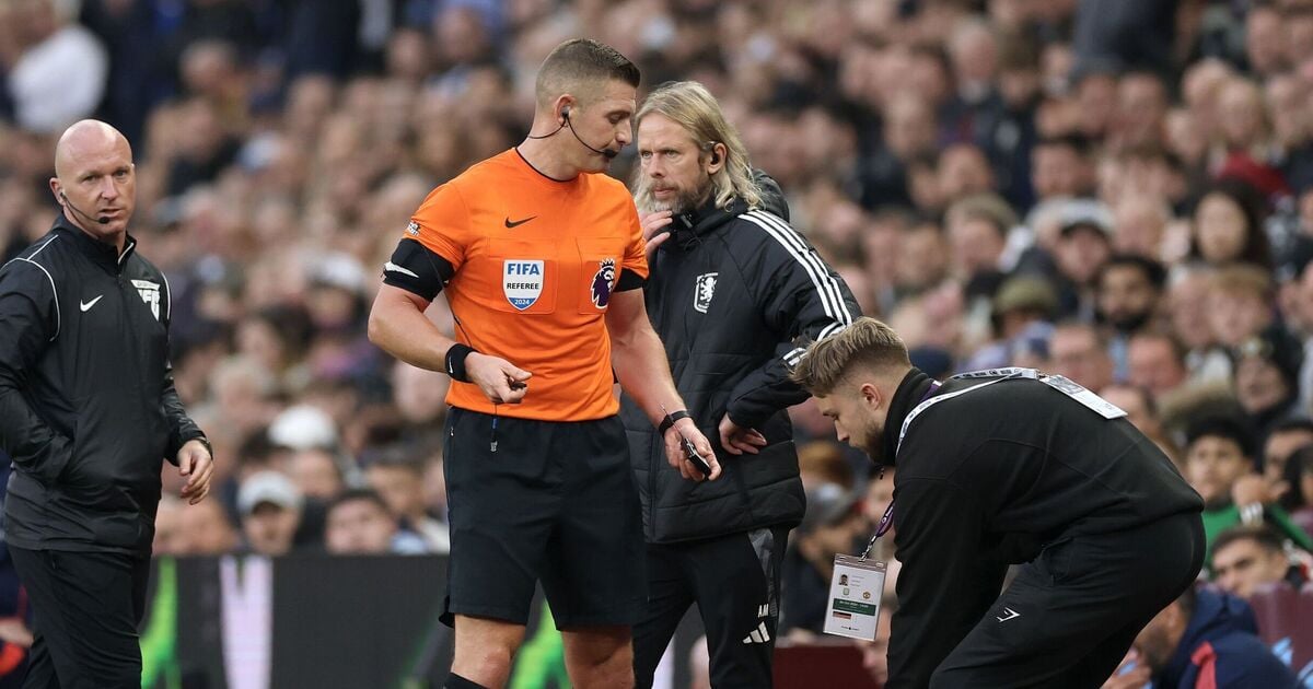 Man Utd match with Aston Villa halted as briefcase brought to referee mid-clash