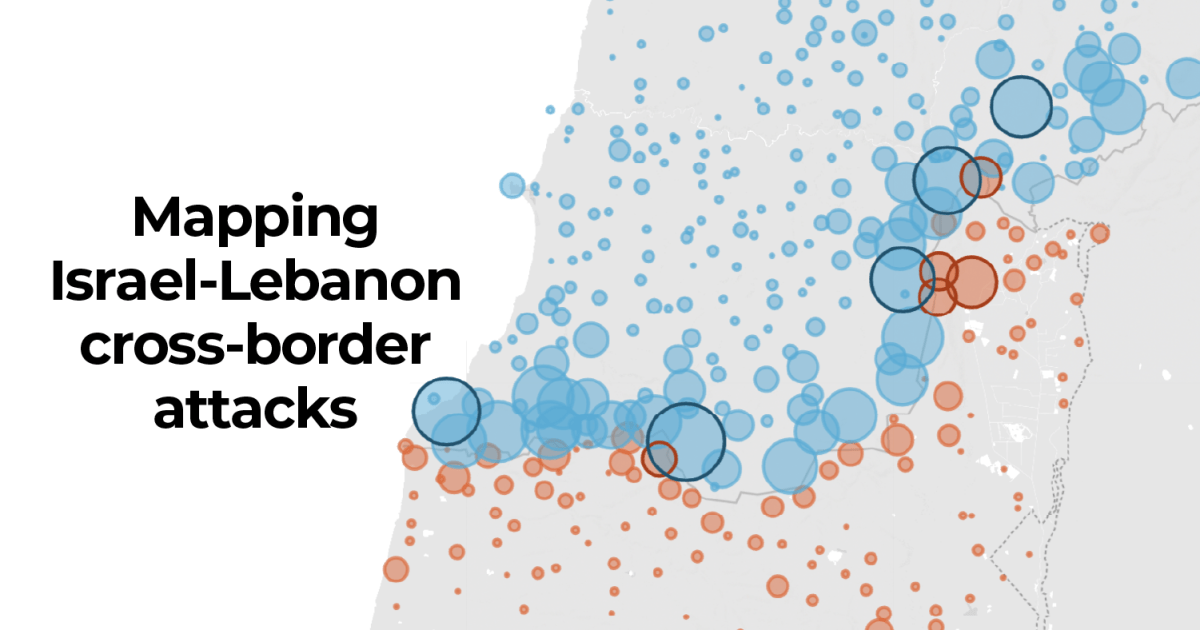 Mapping one year of cross-border attacks between Israel and Lebanon