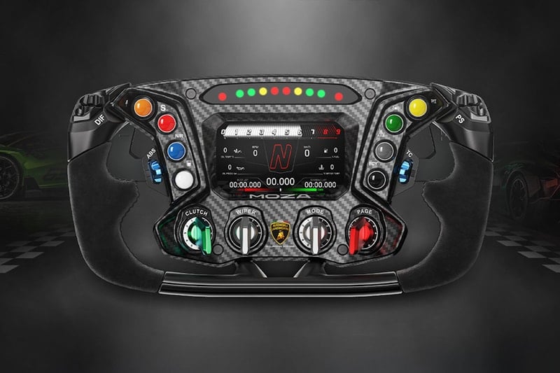 MOZA Racing Teams Up with Lamborghini for Essenza SCV12-Inspired Sim Wheel