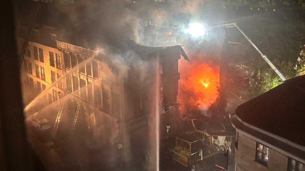 Multiple injuries in major fire in historic Old Montreal building