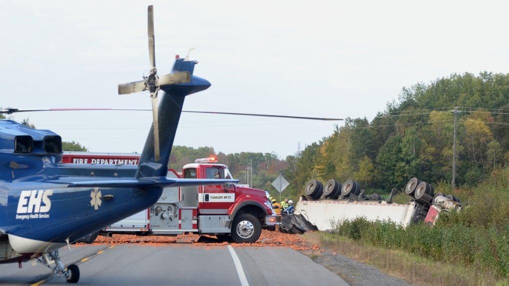 Multiple Vehicle Collision near Wolfville, N.S.