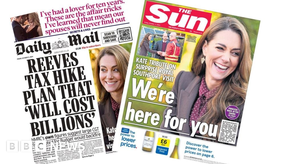 Newspaper headlines: Tax hike plans and Kate's 'surprise' visit