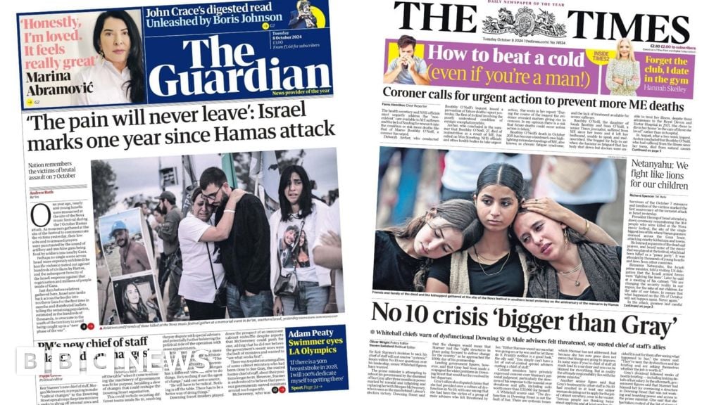 Newspaper headlines: 'The pain will never leave' and 'No 10 crisis'