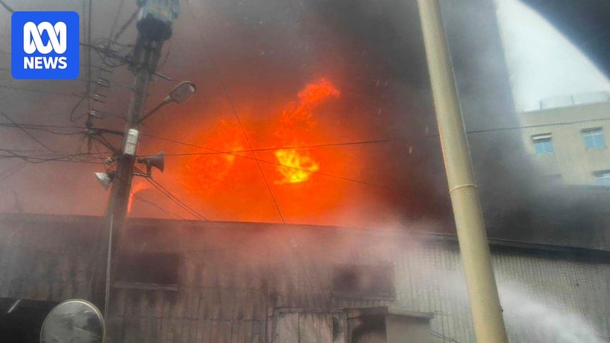 Nine people killed in hospital fire in Taiwan as country battered by Typhoon Krathon