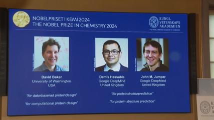 Nobel Prize in chemistry awarded to 3 scientists for work on proteins, building blocks of life