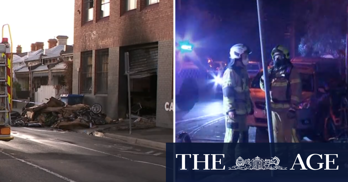 Offender catches alight during ram raid and fire in Melbourne