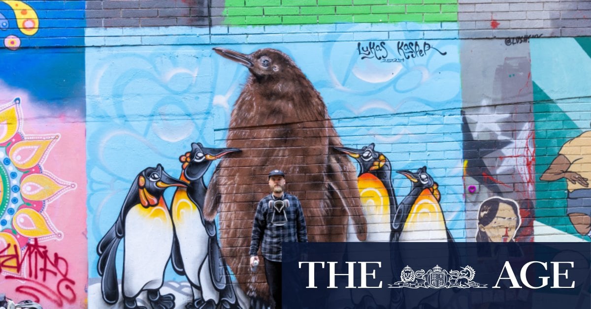 Pesto the penguin immortalised in CBD mural