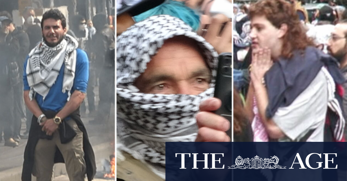 Police release photos of protesters sought over the violent anti-war rally in Melbourne