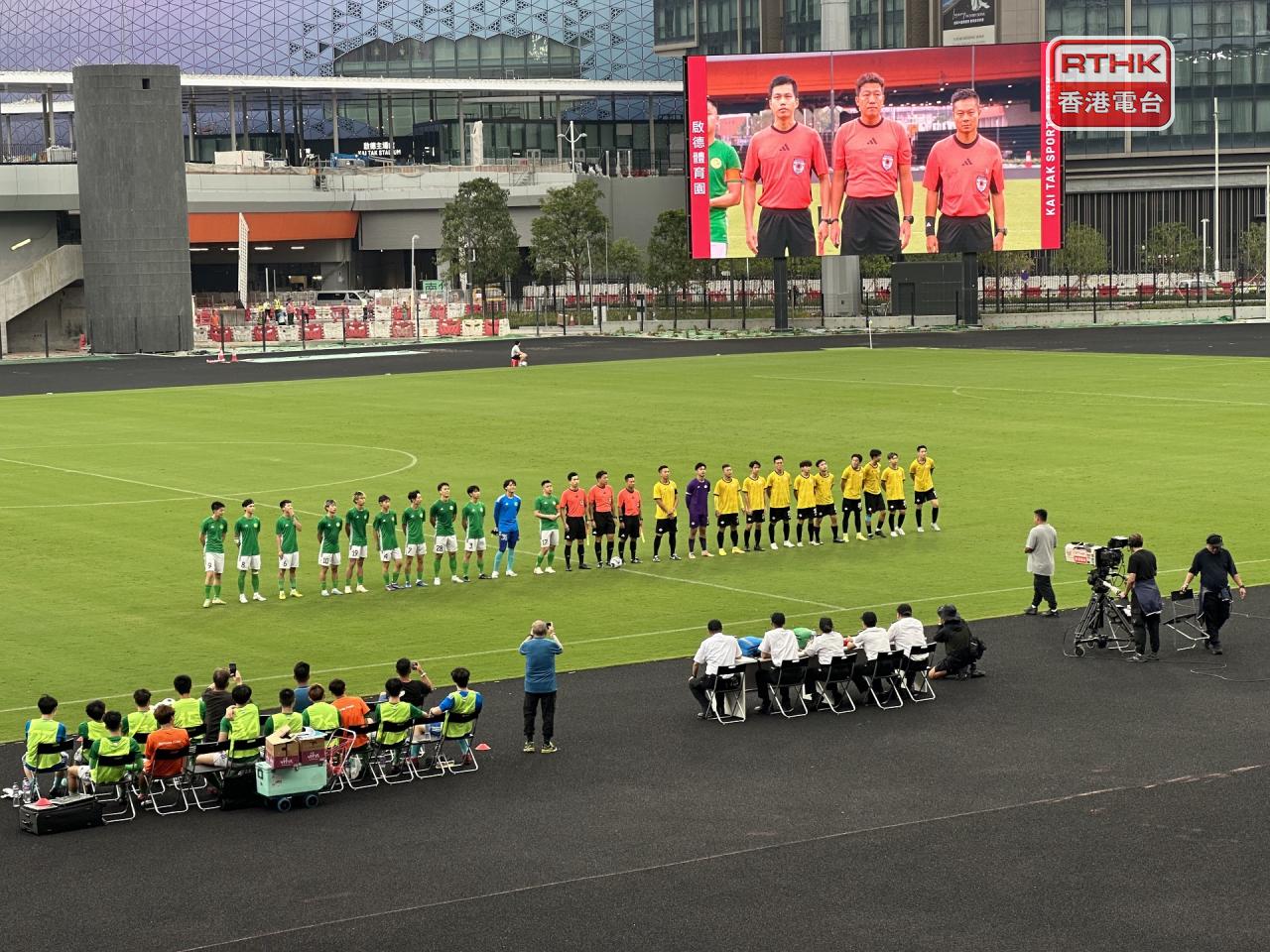 Smooth sailing as football match goes ahead in Kai Tak