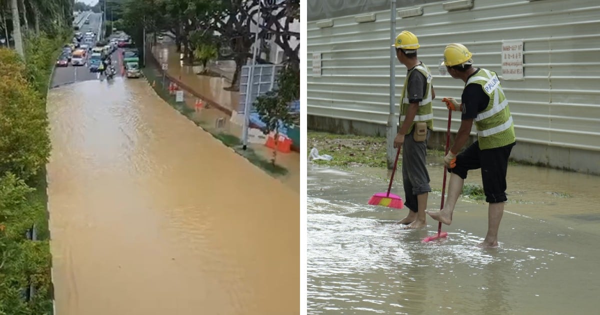 'Some goods were damaged': Flooding in parts of Marine Parade after pipe bursts, affecting business