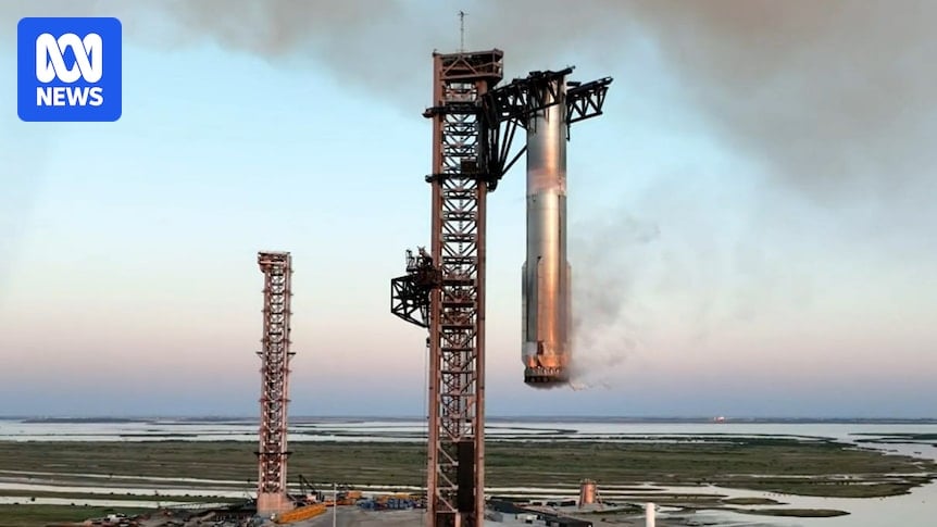 SpaceX's mechanical 'arms' successfully catch Starship rocket booster back at launch pad, marking engineering milestone