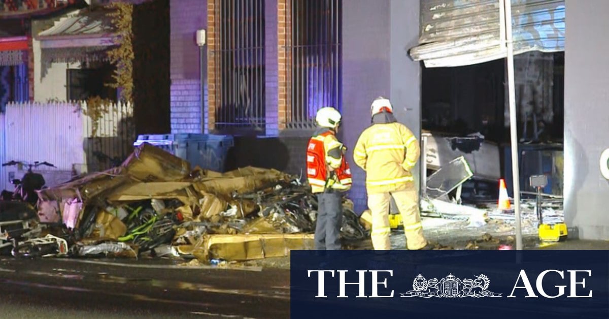 Stolen BMW SUV driven through garage door in Melbourne ram raid