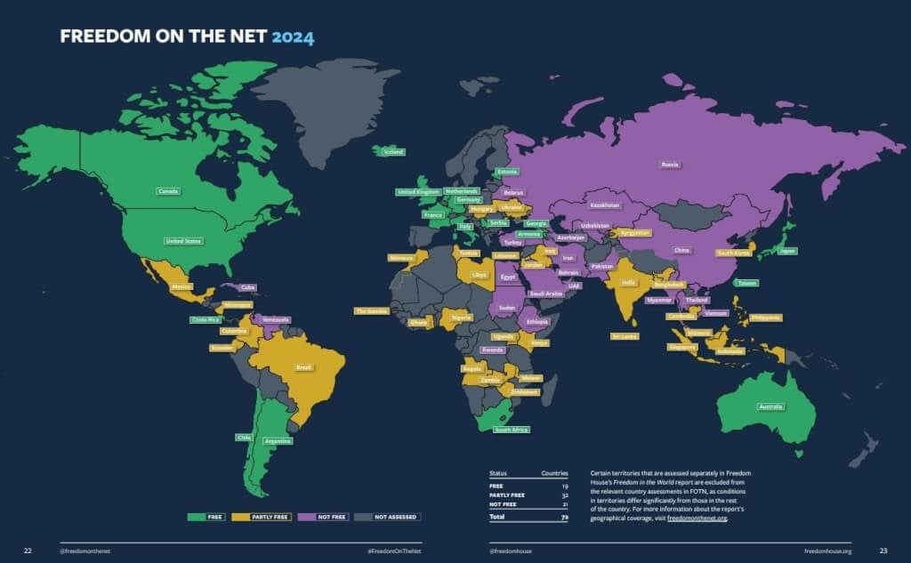 Taiwan ranks 1st in Asia, 7th globally for internet freedom: Report