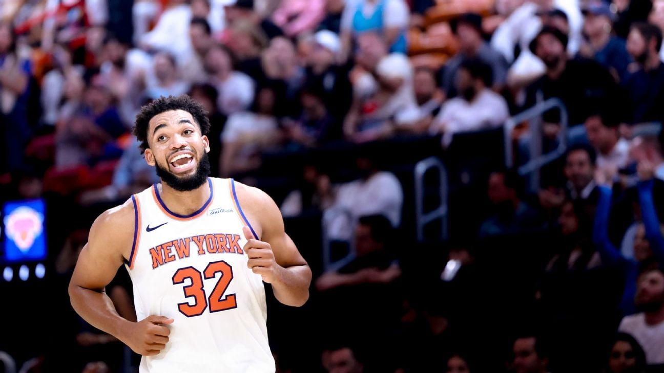 Towns makes mark for Knicks, drops 44 on Heat