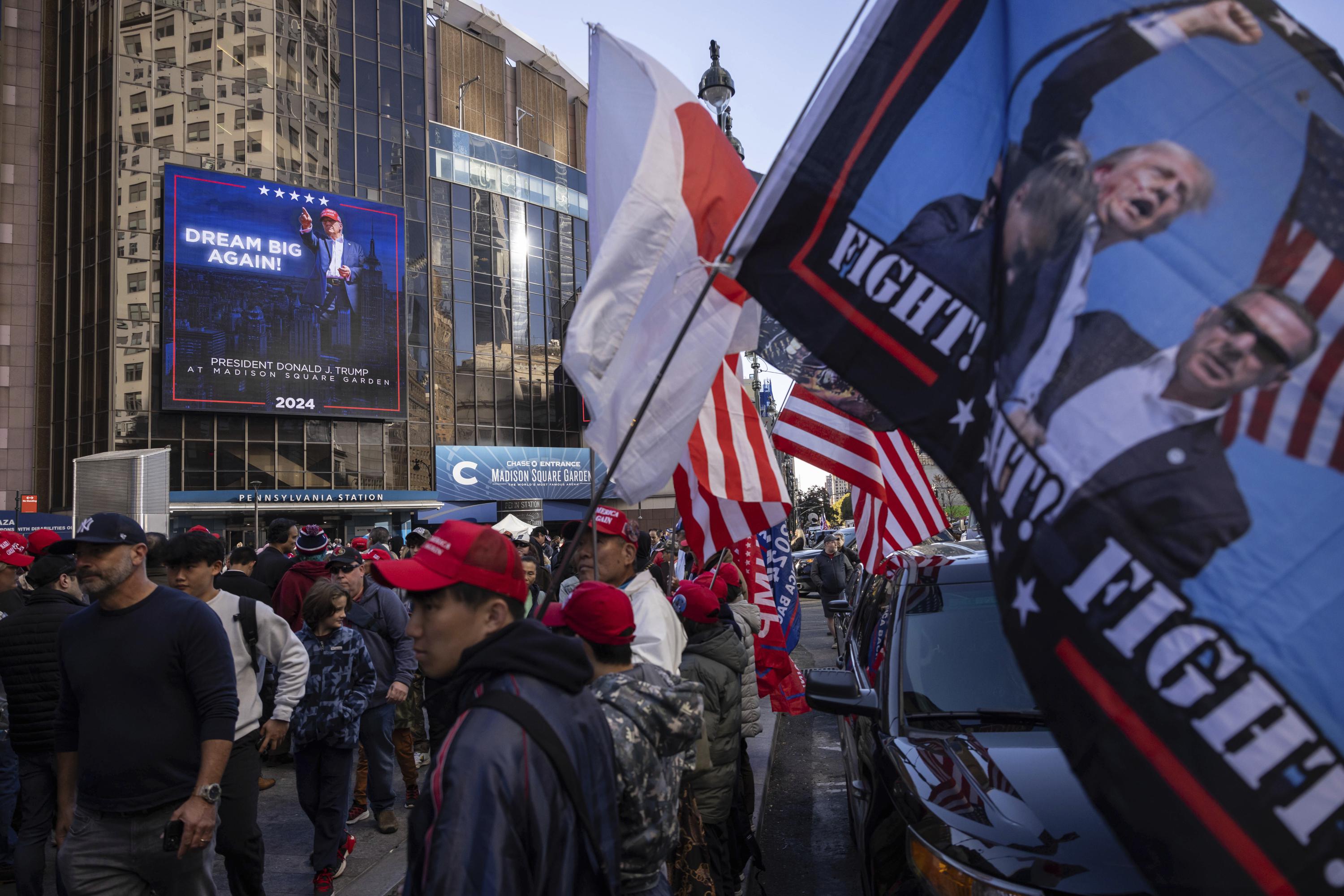 Trump veers away from swing states for his Madison Square Garden moment