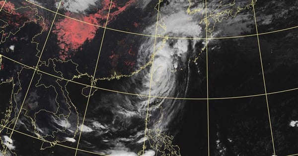 Typhoon Kong-rey weakens, rain to intensify in western Taiwan: CWA