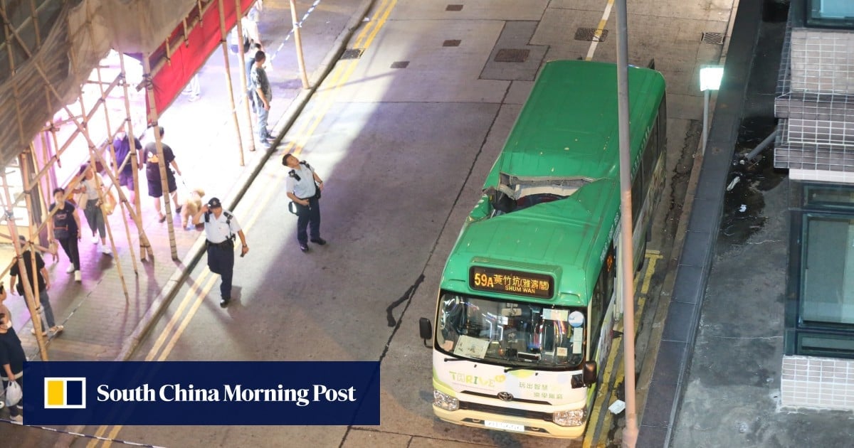 Woman falls to her death and slams into Hong Kong minibus roof, passenger hurt