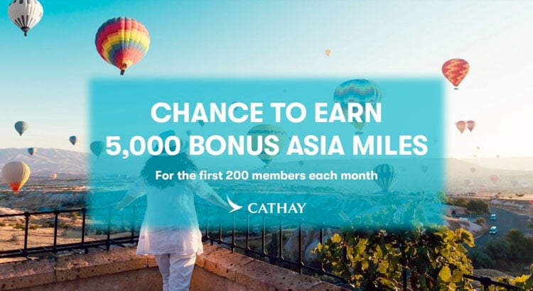 Book now! First 200 members to book Cathay flights out of Japan can earn 5,000 bonus Asia Miles