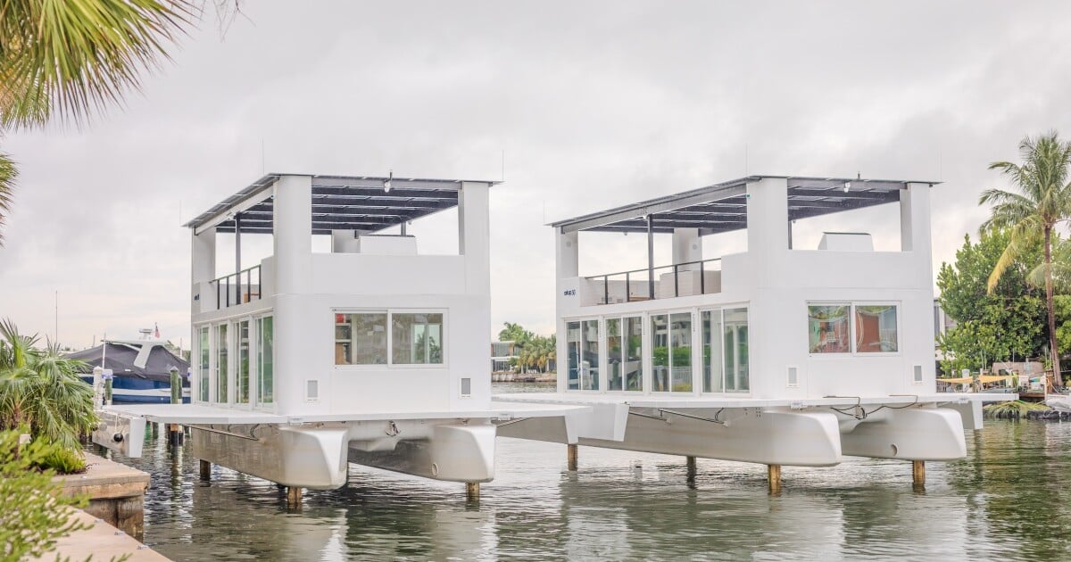 Futuristic floating home uses its sea legs to rise above the waves