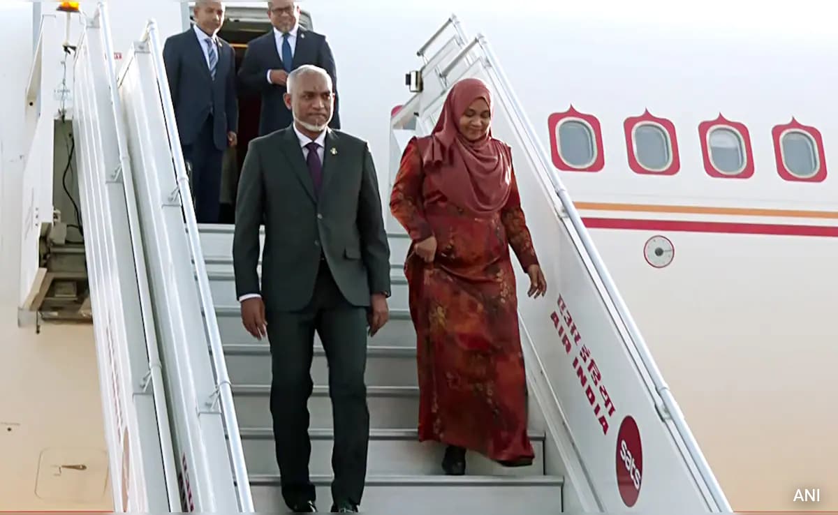 Maldives President Mohamed Muizzu Arrives In India For 1st Bilateral Visit