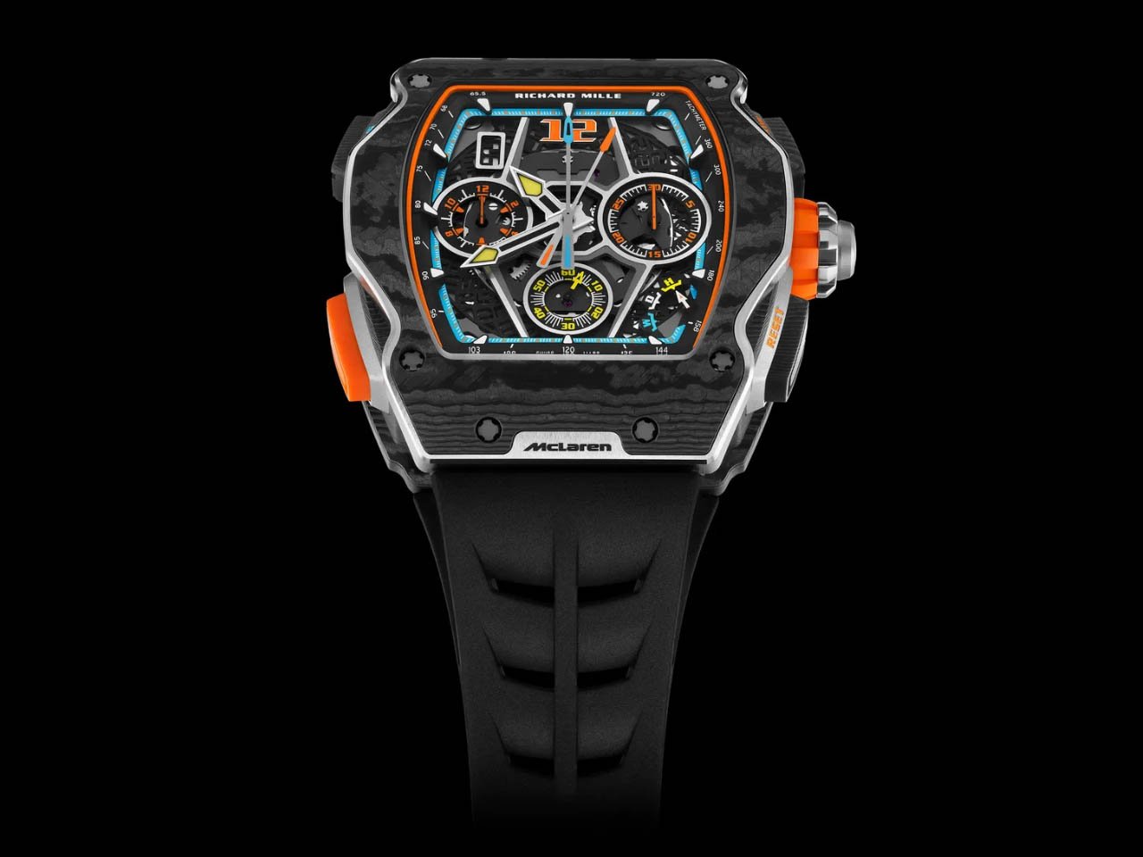 RM 65-01 McLaren W1 Split-Seconds Chronograph is a true racing machine for the wrist