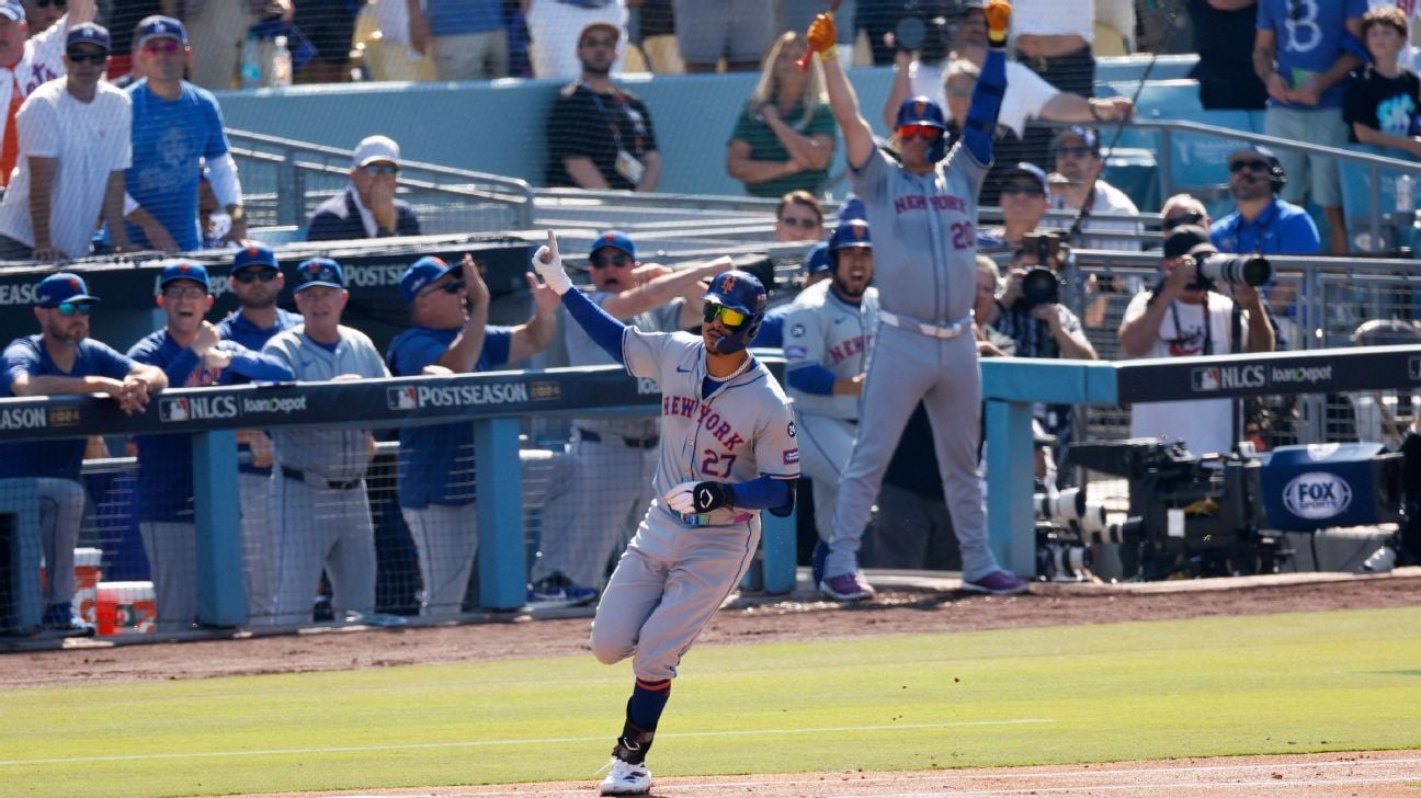 Mets tie NLCS behind Manaea gem, Vientos slam