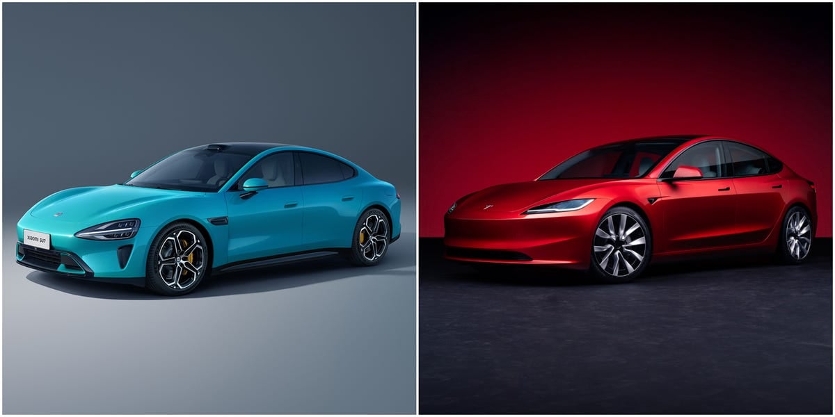 Chinese vs. American EV: How Xioami's SU7 compares to the Tesla Model 3