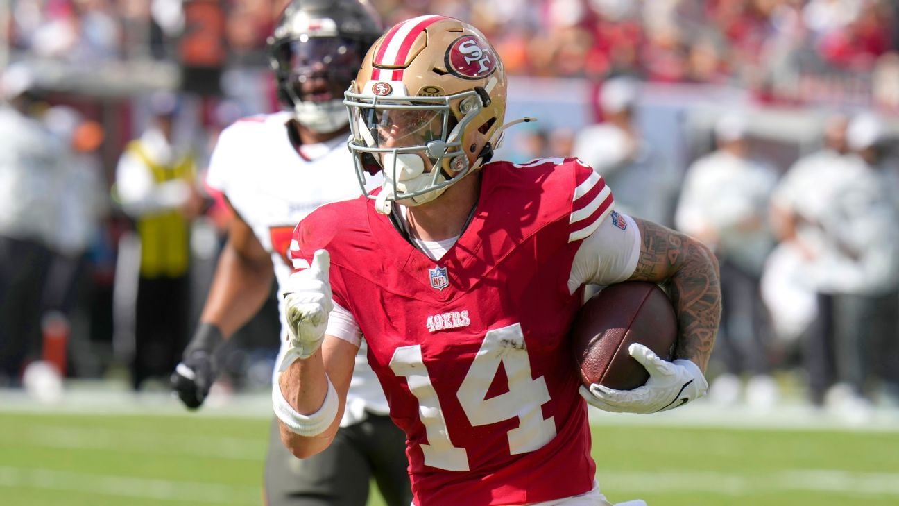 49ers rookie WR Ricky Pearsall races 46 yards for his first TD