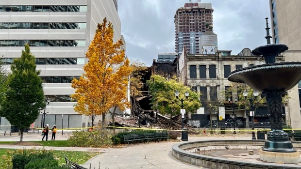 Hamilton, Ont., building collapse at downtown park could've had 'terrifying' consequences, mayor says