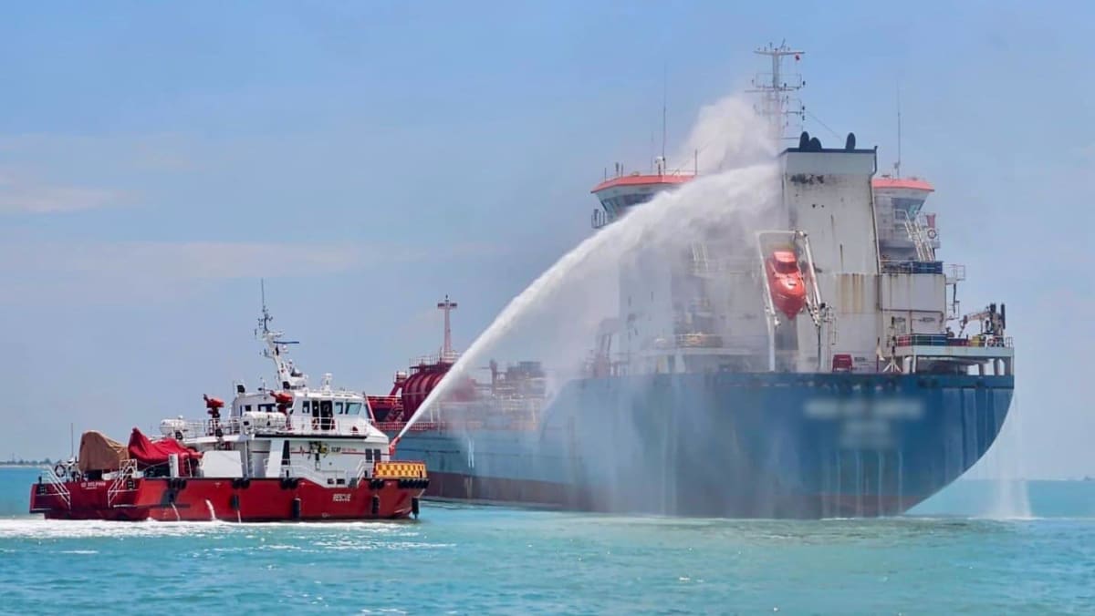 Fire breaks out on ship in East Johor Straits; all crew members safe