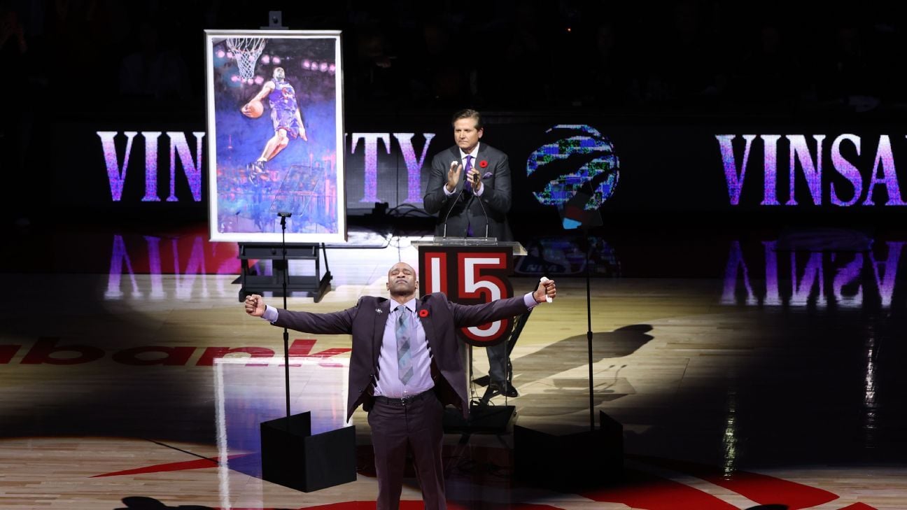 'Taught us to fly': Raptors retire Carter's No. 15