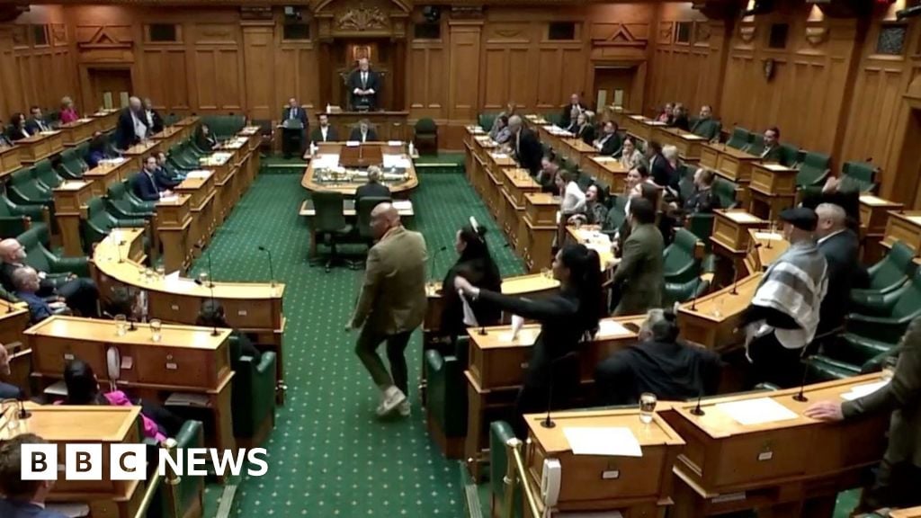 New Zealand MP disrupts parliament with haka protest