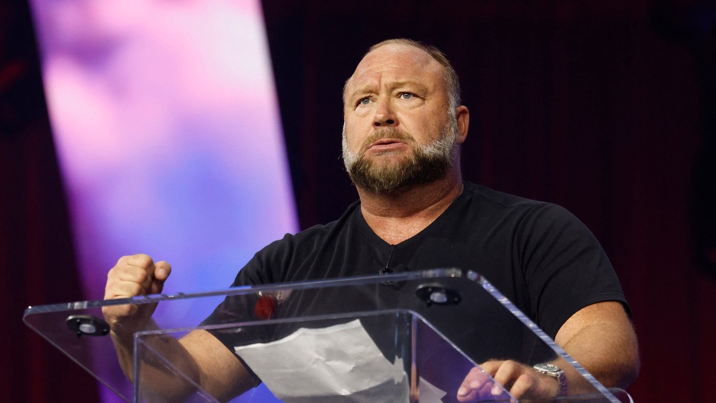 'Jump ball' for Alex Jones' media empire as it hits the auction block today